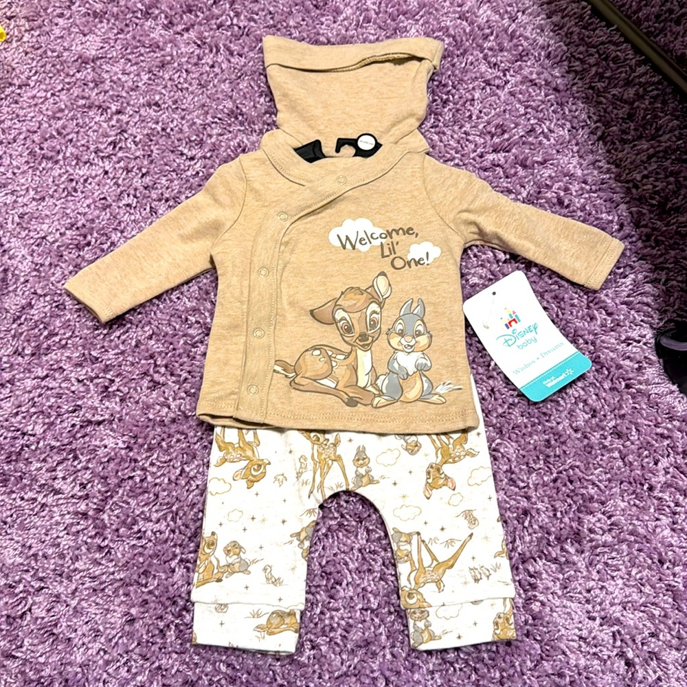 Disney Bambi 3 piece newborn outfit